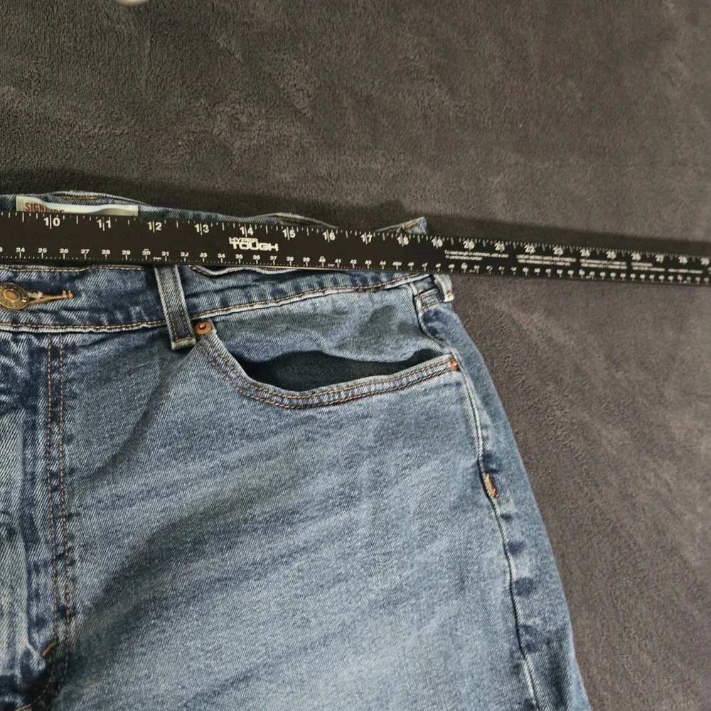 Levi Strauss Signature Relaxed Fit Jeans Mens‎ W38 L32 Light Wash Denim Pants